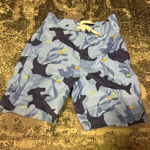 Janie and Jack Shark Print Swim Trunks Shorts